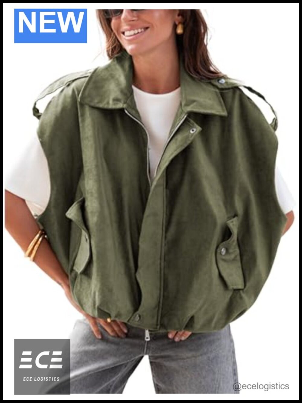 Faux Suede Cropped Vest Oversized Sleeveless Jacket